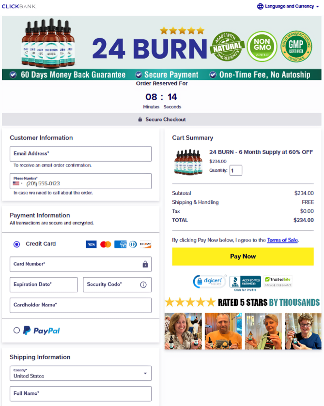 24 Burn Order Page